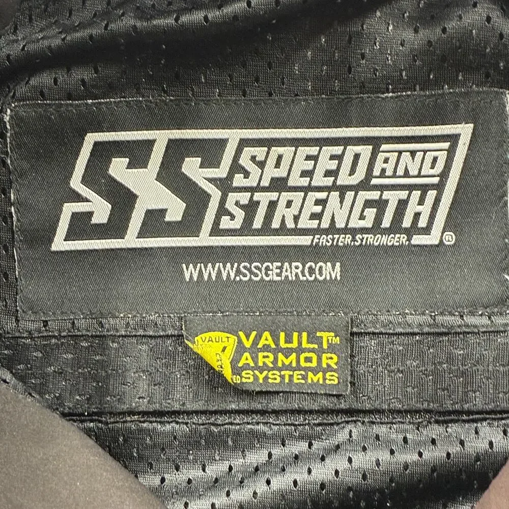 Speed & Strength Midnight Express Jacket Mens Large Mesh Vault Armor Motorcycle